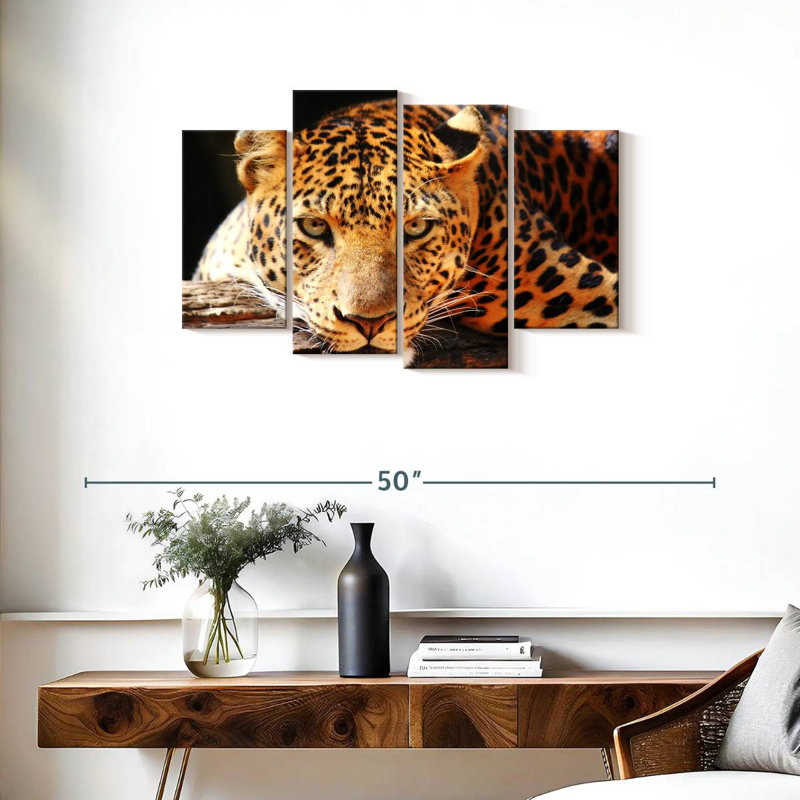 Leopard Gaze, 22" H x 36" W