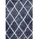 Tapis bleu à motif géométrique à treillis