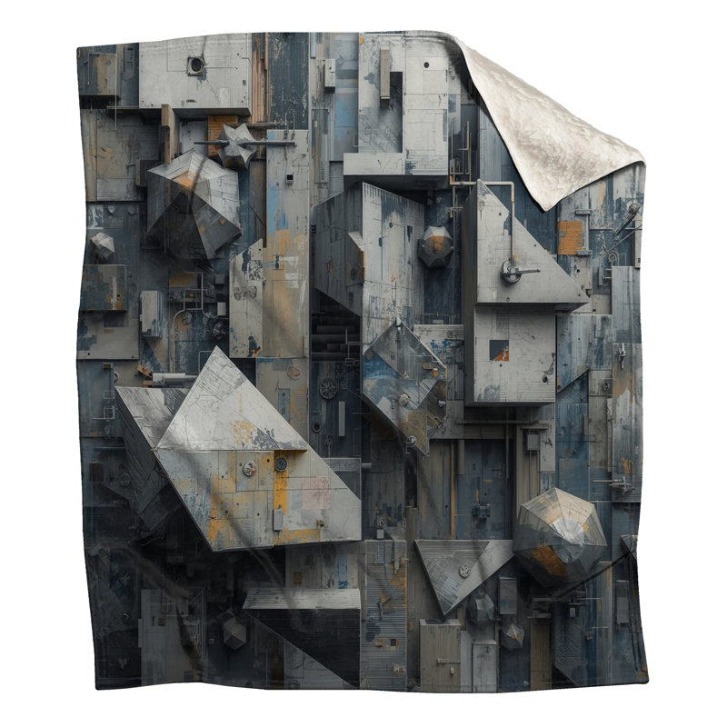 Geometric Shapes Architecture Blankets, 50in W x 60in H