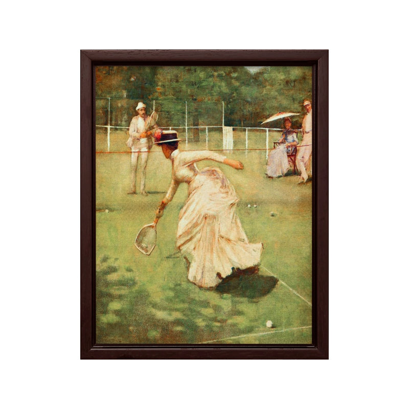 Une peinture de rallye, Canvas, 12"H x 16"W, Brown Framed