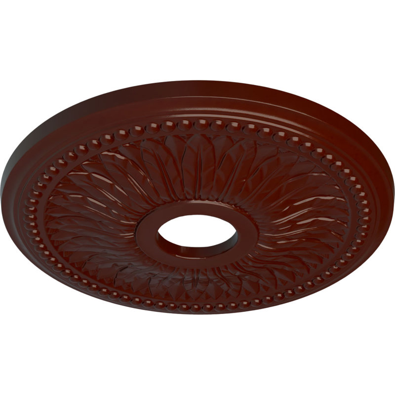 Grand médaillon de plafond Endrathane Federal, Acajou brossé