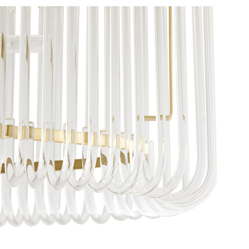 Chandler Linear Chandelier, Antique Brass