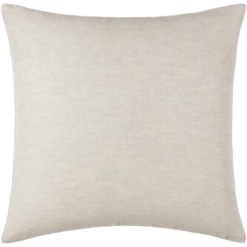 Theodore Accent Pillow, 20"H x 20"W, Polyester, Beige/Off White Geometric 1