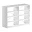 Commode 8 tiroirs avec grands tiroirs en tissu, blanc