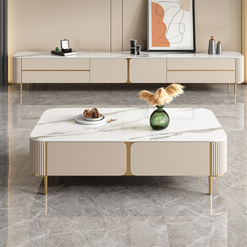 Luxury-Style Coffee Table, 15.75" H x 55.11" L x 27.56" W