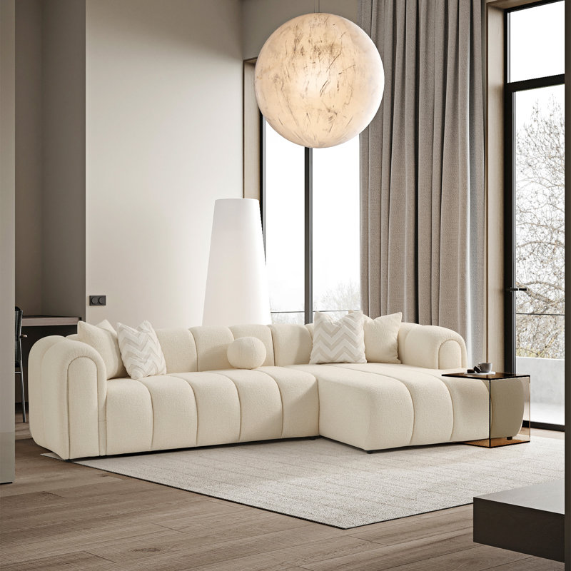 Danajia Bella Sectional Right, Ivory