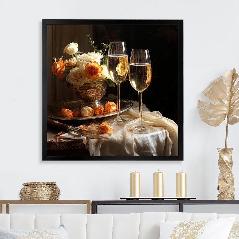 Classic Elegance, reproduction sur toile encadrée, Cadre simple noir, H 24 po x l 24 po x P 1 po