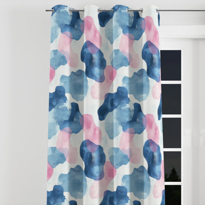 Boho Window curtains - Abstract Baidnath Grommet Curtain - 1 Panel