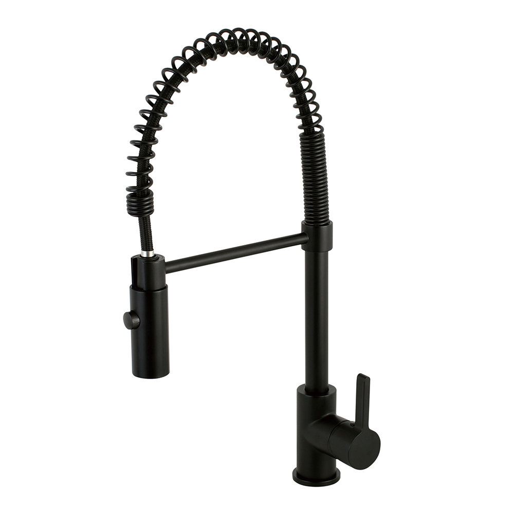 Kingston Brass Continental Pre-Rinse Faucet, Matte Black
