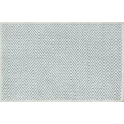 Tapis Pulse tissé à la main en laine à chevrons, motif ciel, 3,96 m x 5,18 m