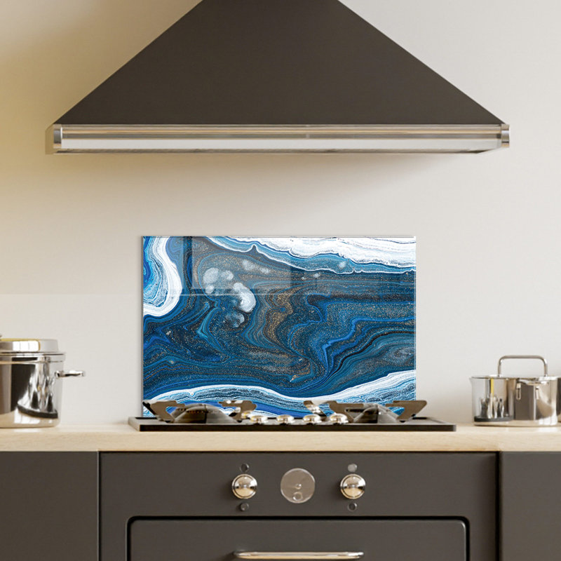Sans cadre, peinture sur verre, L 26 po x H 18 po