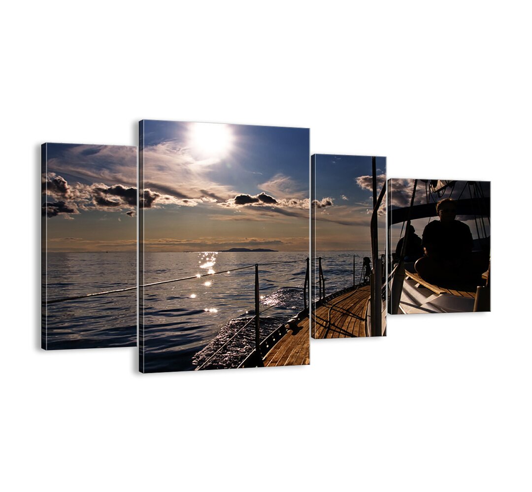 4-tlg. Leinwandbilder-Set - Fotografie „Sailing Towards the Sun”