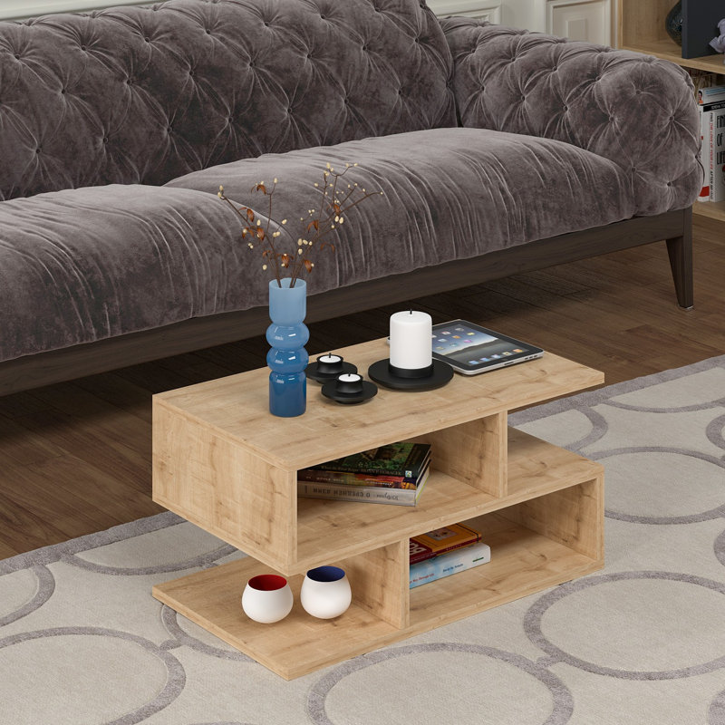 Table basse à tablette avec rangement