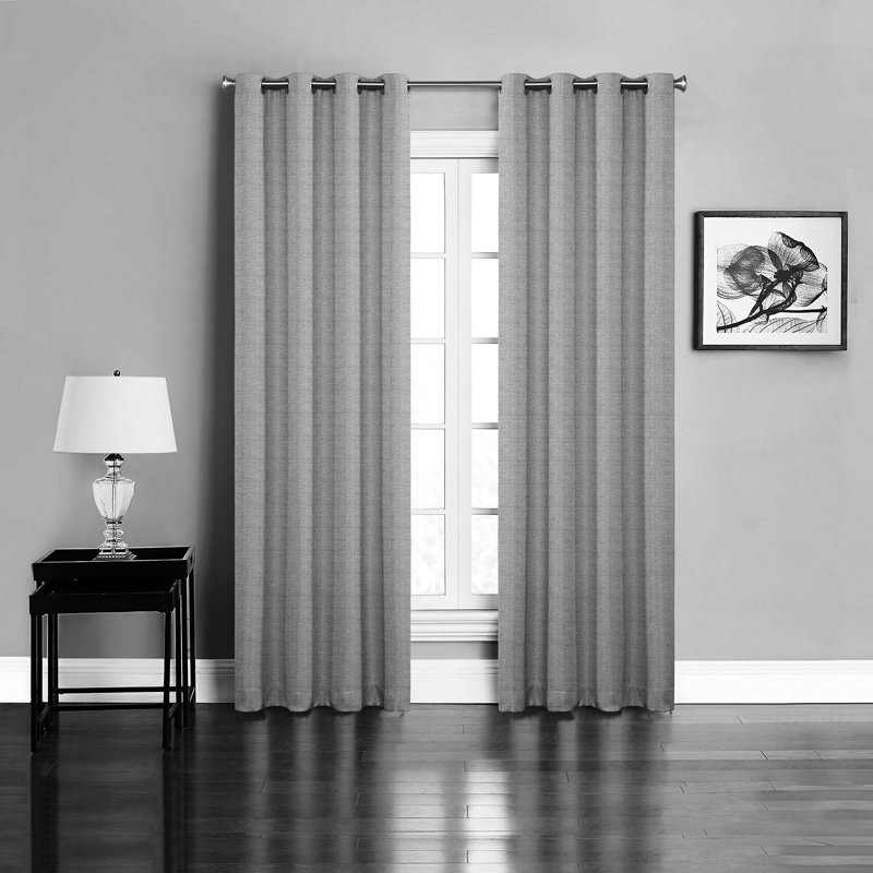 Shenzhen Curtain Single Panel, Silver, 52" W x 95" L