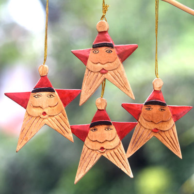 3.5 " Handmade Santa Claus Ornament