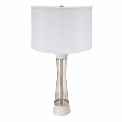 Lampe de table avec cylindre en verre et abat-jour requis
