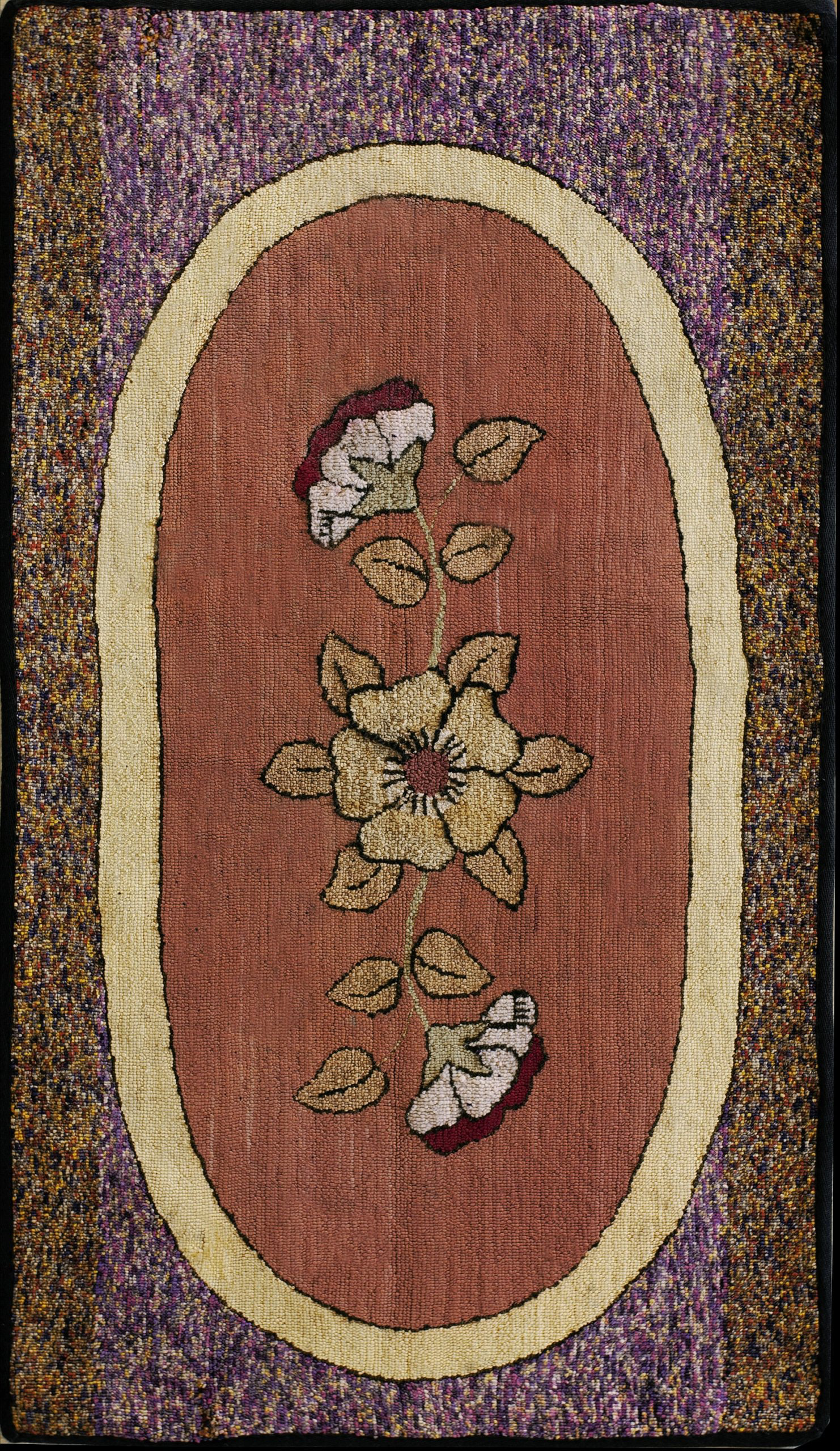 Texture Rug Inlay Rugs On Net Antique Purple Color Field Floral Inlay Design Small ...