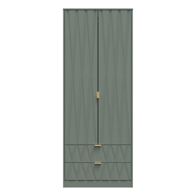 Las Vegas 2 Door Robe 2 Drawer Robe in Dusk Grey (Ready Assembled)