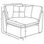 Canapé modulaire rembourré 5 pièces Garst-1818896529