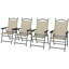 Chaise de patio pliante, chaise de camping pliante 4 pièces avec accoudoirs