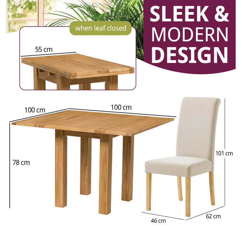 4 - Person Solid Oak Dining Set