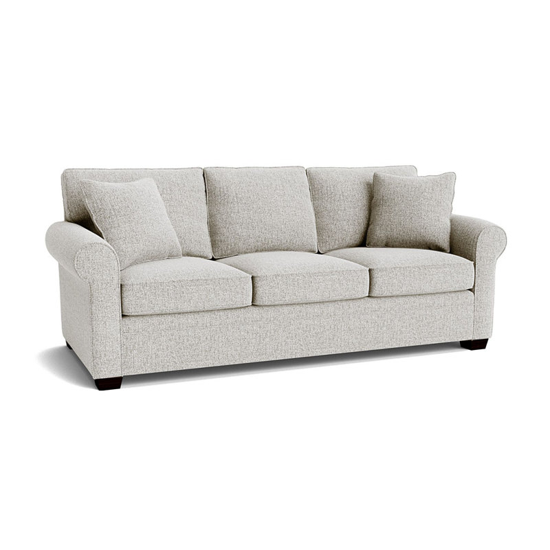 Quaker Upholstered 84'' Sofa, Espresso, Giovanna Moondust