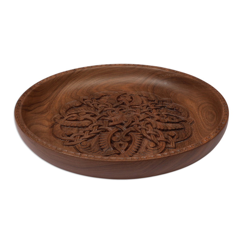  Assiette décorative en bois faite à la main