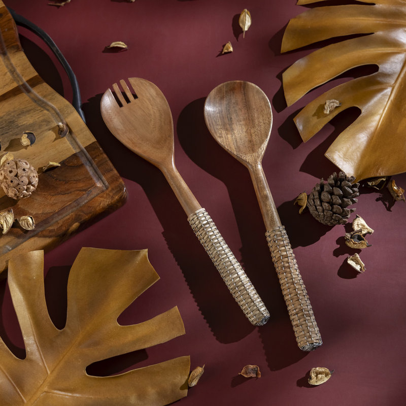 Ensemble de 2 salades en bois