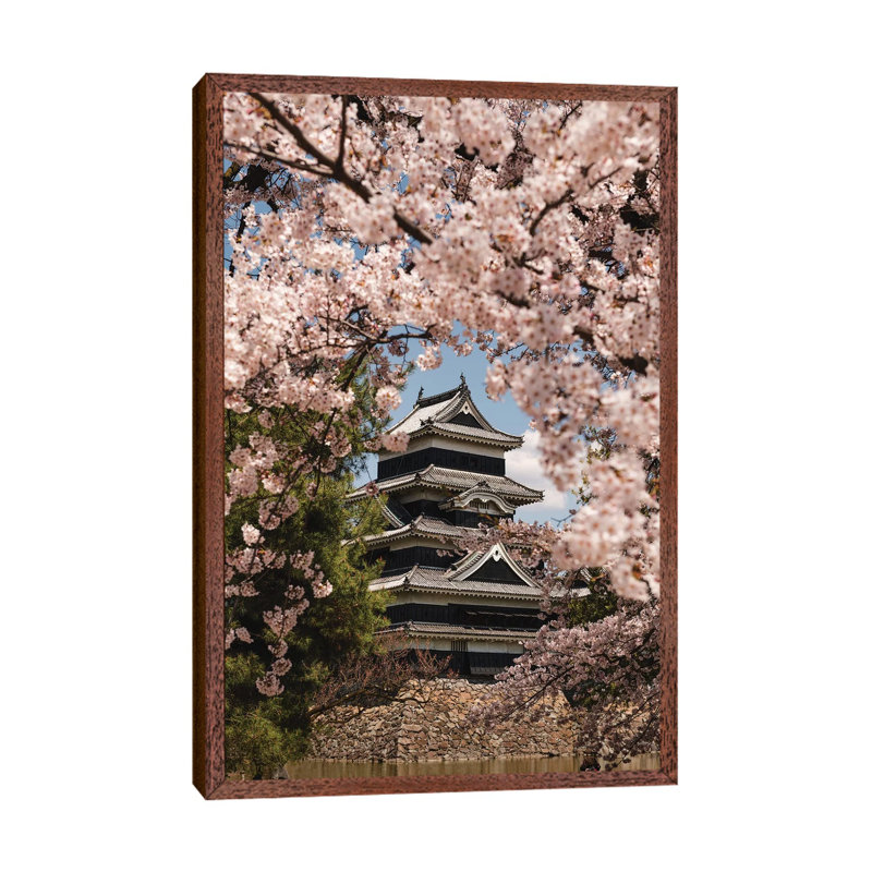 Matsumoto Castle XIII by Daisuke Uematsu - Print on Canvas, 101.6cm H x 66.04cm W x 3.81cm D, Classic Brown Wood Framed