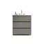 Meuble-lavabo en noyer avec lavabo et 3 trous de robinet-1329587819