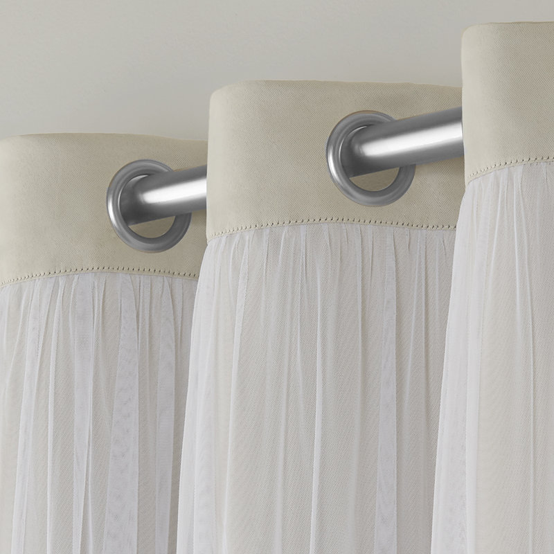 Nunley Room Darkening Curtain Pair, 52" W x 96" L, Sand