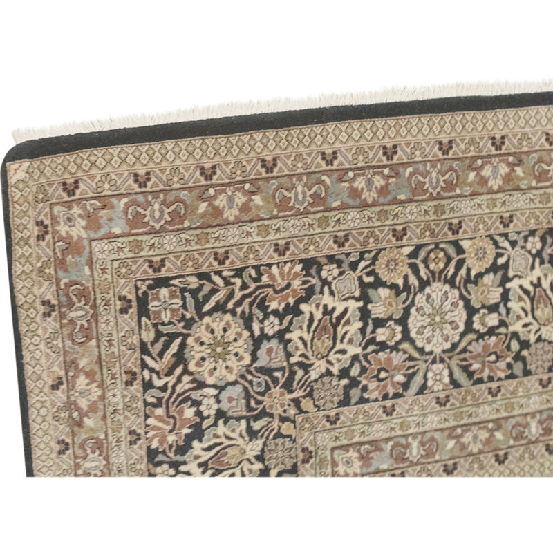 Tapis rectangulaire en laine noué à la main