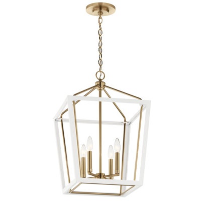 Delvin 4 - Light Steel Dimmable Square Chandelier