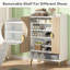 7-Tier Shoe Storage Cabinet Wooden  Shoe Cabinet