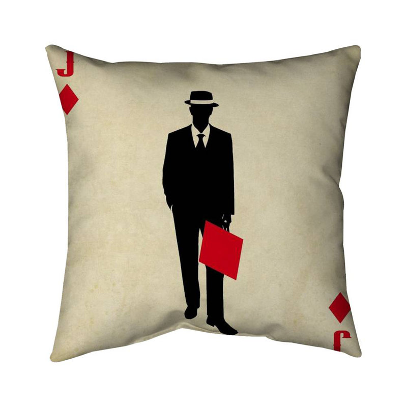 Jack of diamonds - 26"x26" Throw pillow - Poly twill - Print on demand