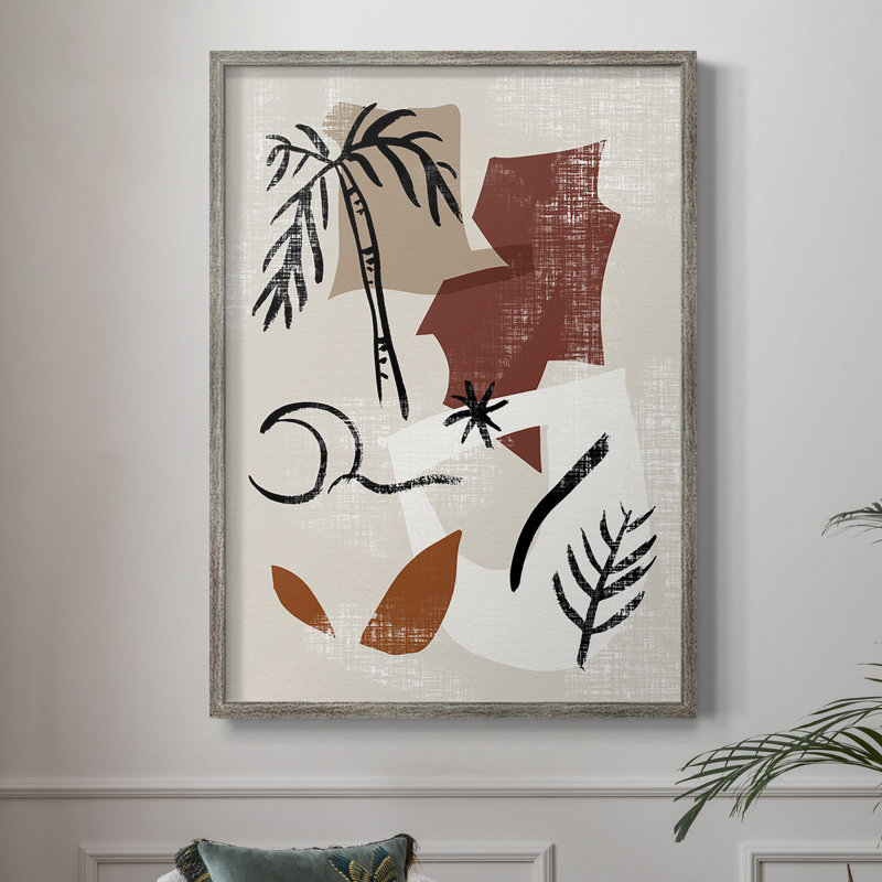 «Soft Palms I», reproduction encadrée - bois massif, H 21 po x l 17 po