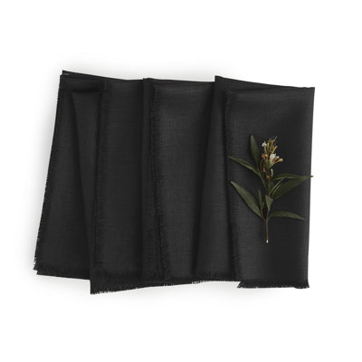 Fringe - 100% Pure Linen Dinner Napkins