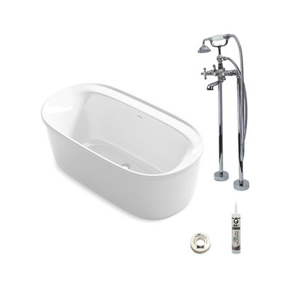 Baignoire de trempage autoportante 60 po x 32 po