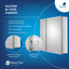 Cheshire 762mm W 660mm H Surface Frameless Medicine Cabinet Mirror 5 Adjustable