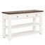 Console en bois avec 3 tiroirs et 2 tablettes pour les entrées