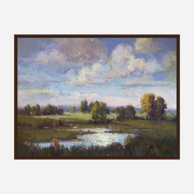«Low Country Day Break», reproduction d'art sur toile, Toile encadrée noire, H 30 po x l 40 po x P 1,75 po