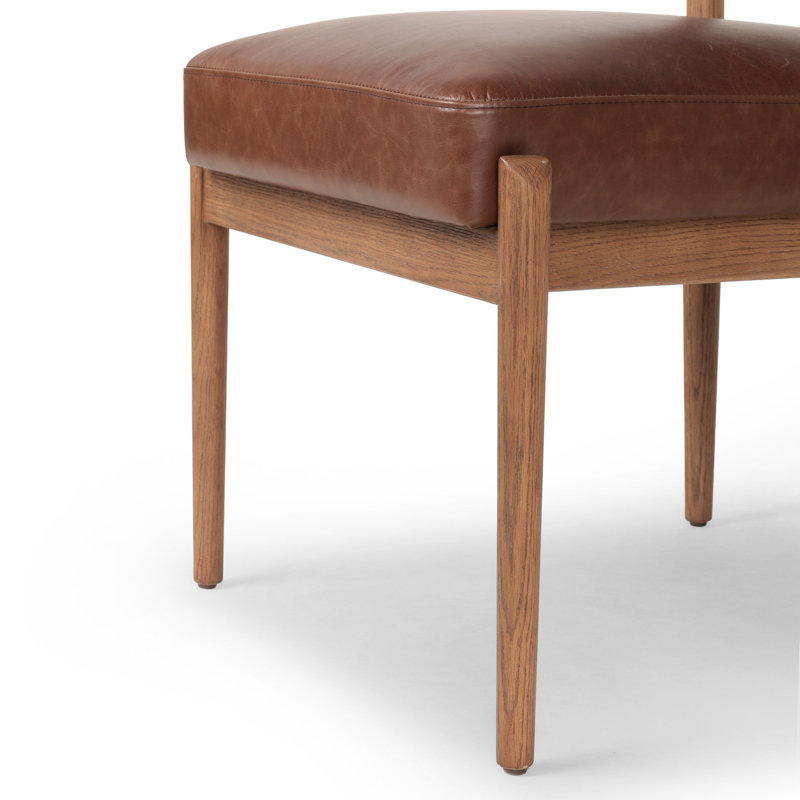 Jazelle Dining Chair-Taupe Shearling, Havana Brown Polyester