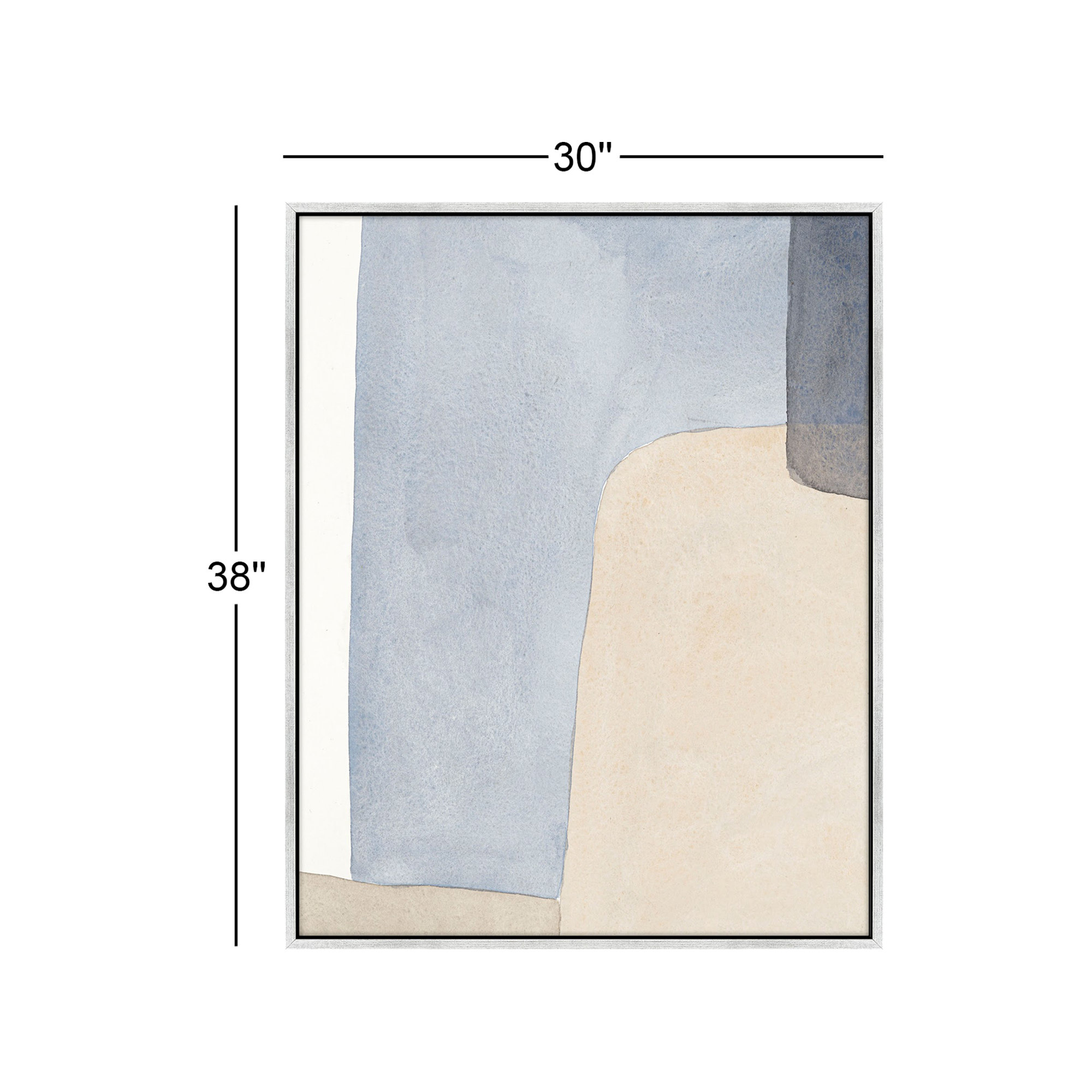 Dreamy Hues by Julia Balfour, 38" H x 30" W x 1.4" D, Silver Framed Canvas