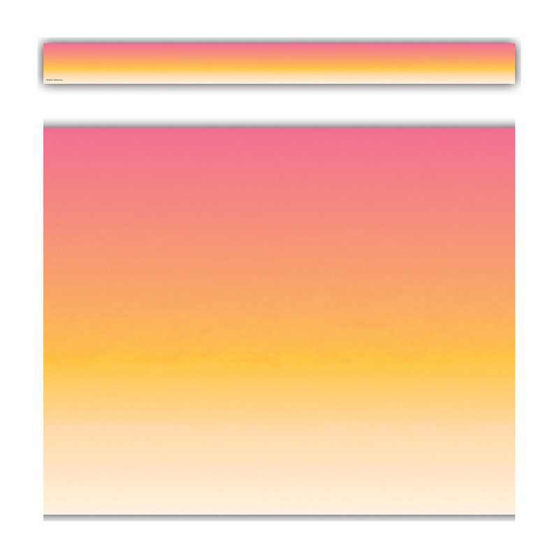Bordure droite délavée, Rose / orange