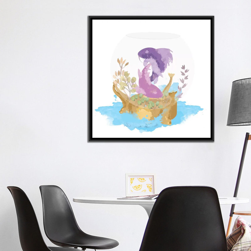 «Observe Through the Glass», reproduction d'art sur toile tendue, H 18 po x l 18 po x P 1,5 po, Toile encadrée noire