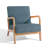 Jyrin Mid Century Upholstered Blue Corduroy Solid Wood Accent Chair with an Extra Pillow-1690814834-1690814840-1784596334