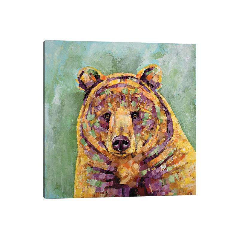 Dandelion Bear - Wrapped Canvas Print, 45.72 cm H x 45.72 cm W x 3.175 cm D