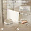 Porte de douche coulissante double encadrée avec verre trempé transparent antidéflagrant de 1/4 po (6 mm) de l 44 à 48 po x H 70 po-92398400