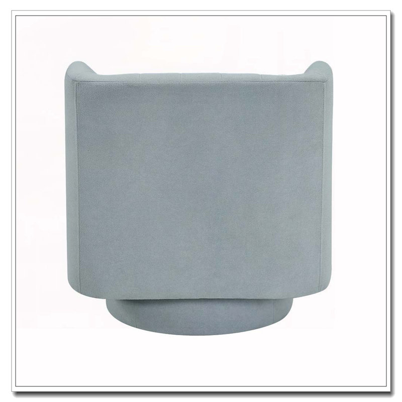 Chaise d'appoint pivotante rembourrée, Bleu aqua