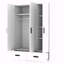 Garde-robe 3 portes avec tiroirs de rangement, tablettes